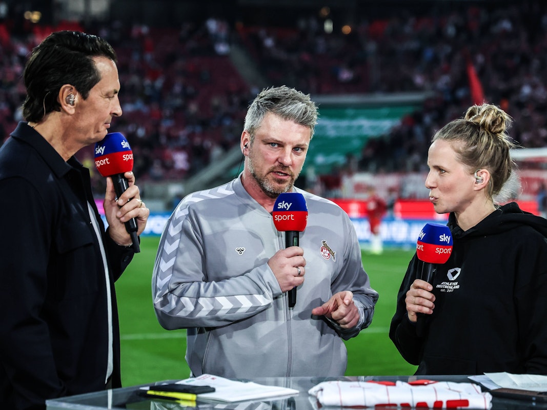 Sebastian Hellmann, Lukas Kwasniok und Tabea Kemme bei Sky im Gespräch.