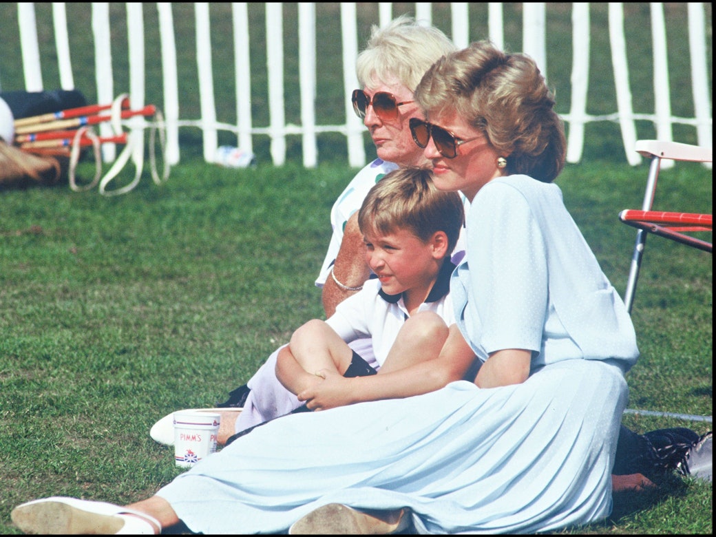 Prinzessin Diana mit Prinz William bei einem Polo-Turnier.