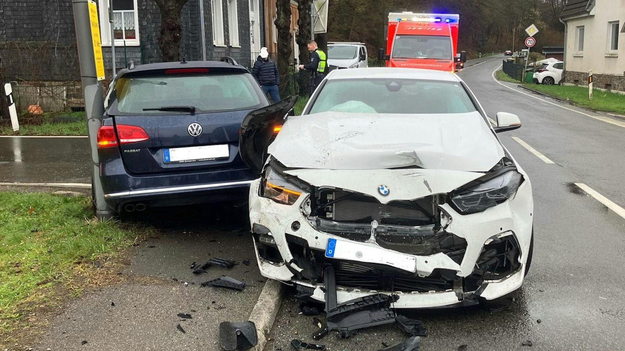 Unfall im Kreuzungsbereich in Lindlar.