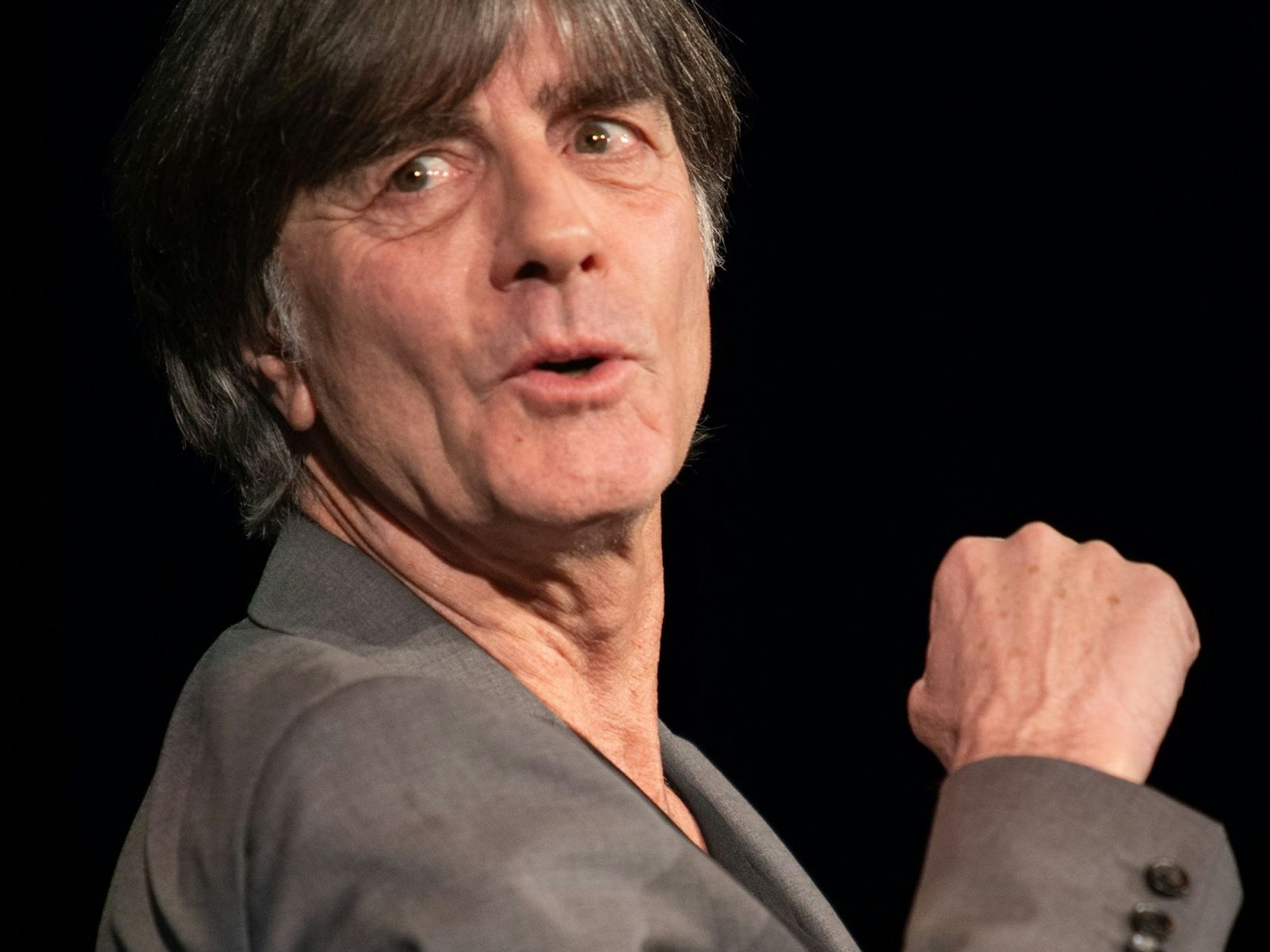 Joachim Löw bei der Talkrunde in Köln.
