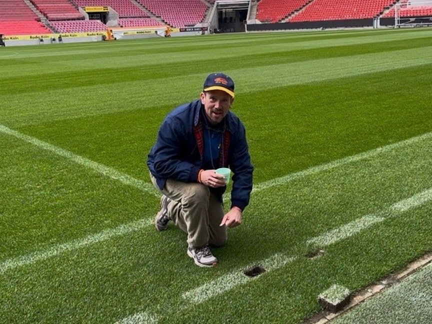 Glücksaktion von EXPRESS.de im Kölner Stadion.