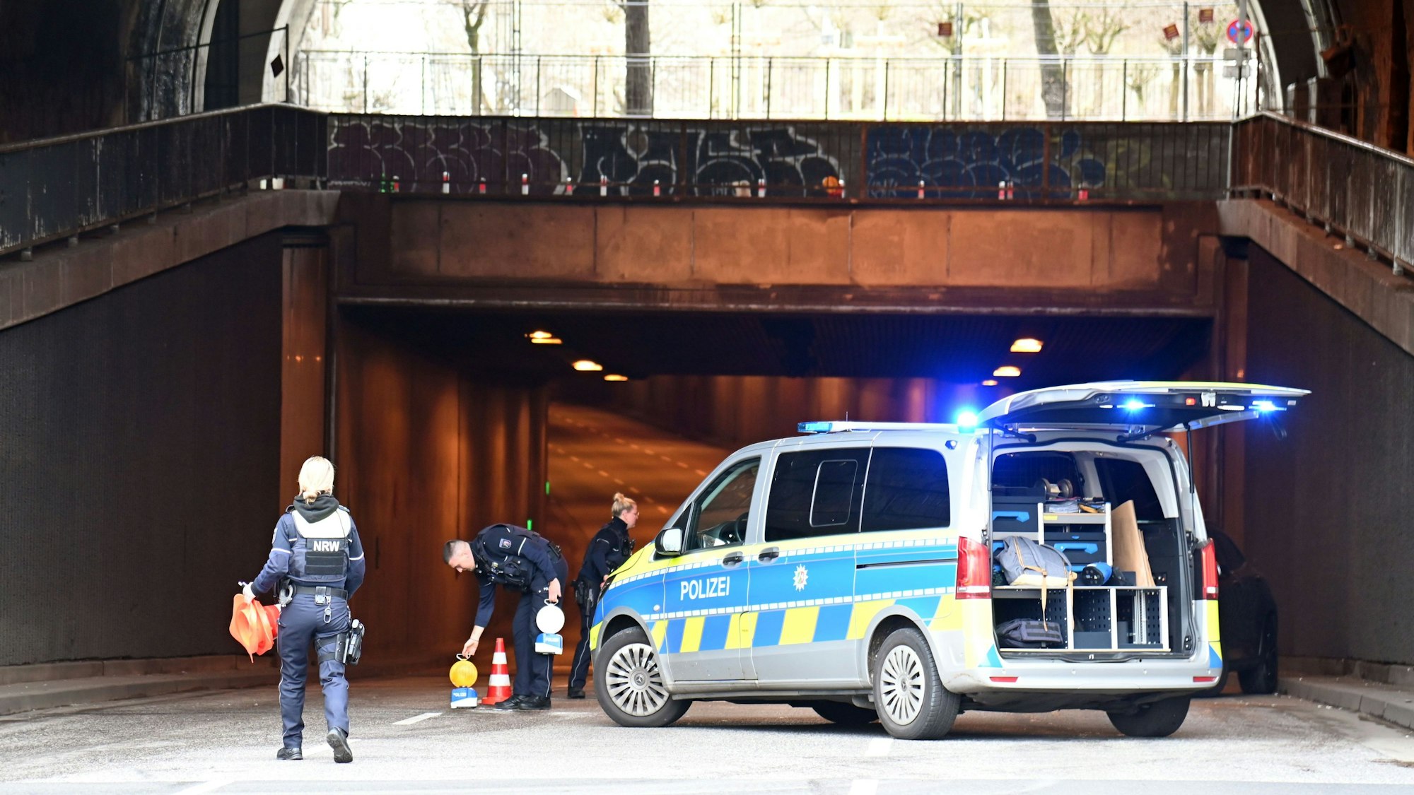 Der Tunnel musste zwischenzeitlich gesperrt werden.