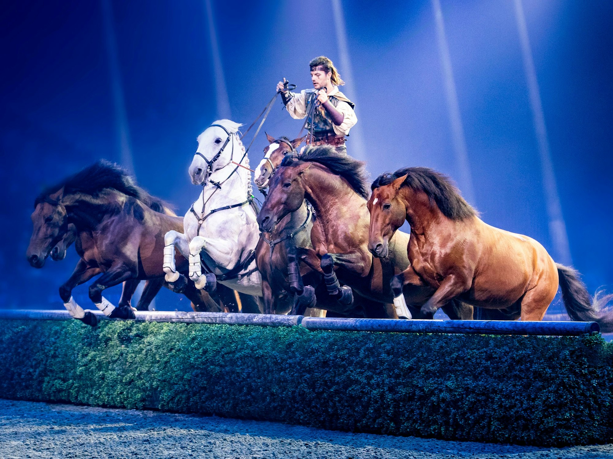 Szene aus der Cavalluna-Show.