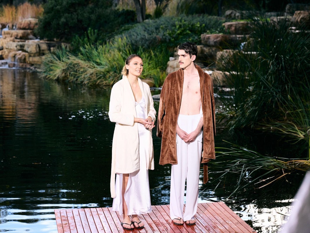 Eileen und Lukas müssen das Shooting abbrechen und um den Verbleib in der Show zittern. (Bild: ProSieben/Max Montgomery)