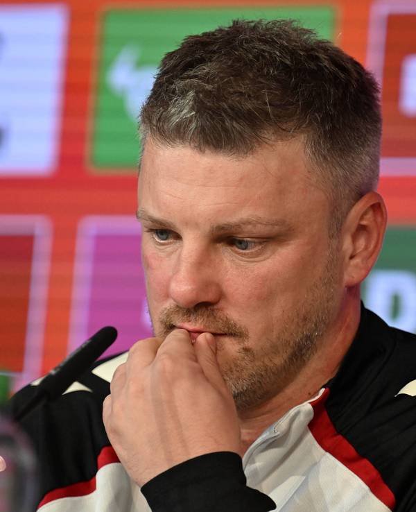 Lukas Kwasniok bei der Pressekonferenz.