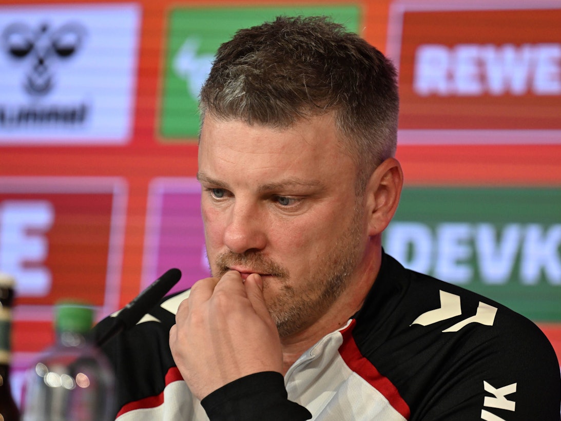 Lukas Kwasniok bei der Pressekonferenz.