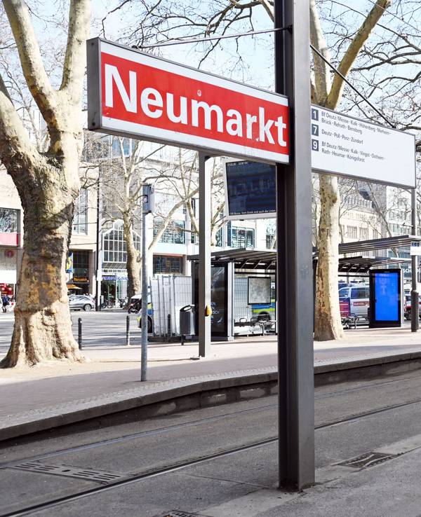 Keine Bahnen am Neumarkt – auch am Donnerstag wird gestreikt.