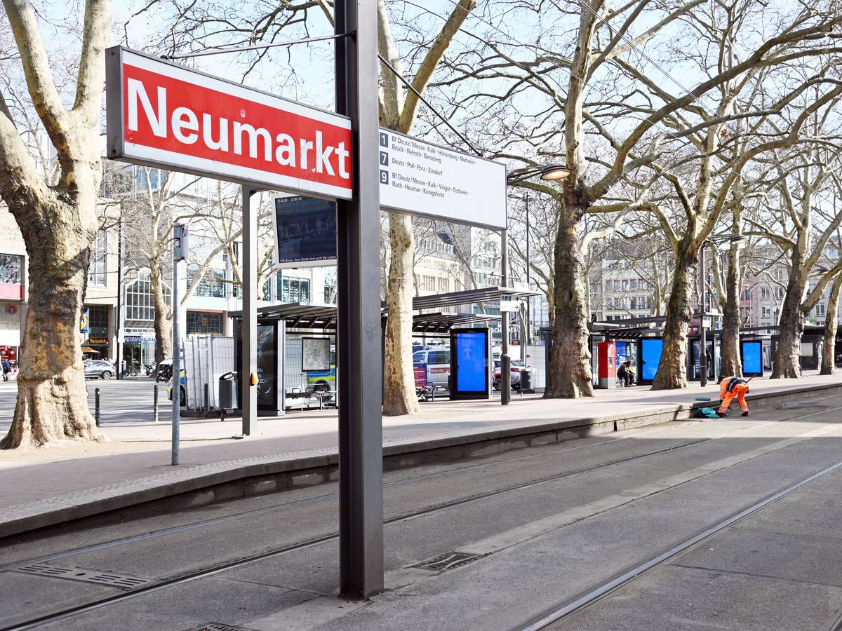 Keine Bahnen am Neumarkt – auch am Donnerstag wird gestreikt.