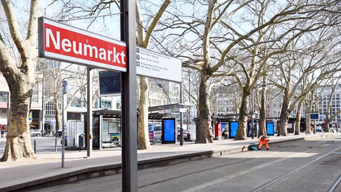 Keine Bahnen am Neumarkt – auch am Donnerstag wird gestreikt.