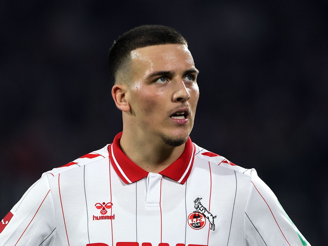 Said El Mala im Trikot des 1. FC Köln während des Spieles gegen Borussia Dormtund.