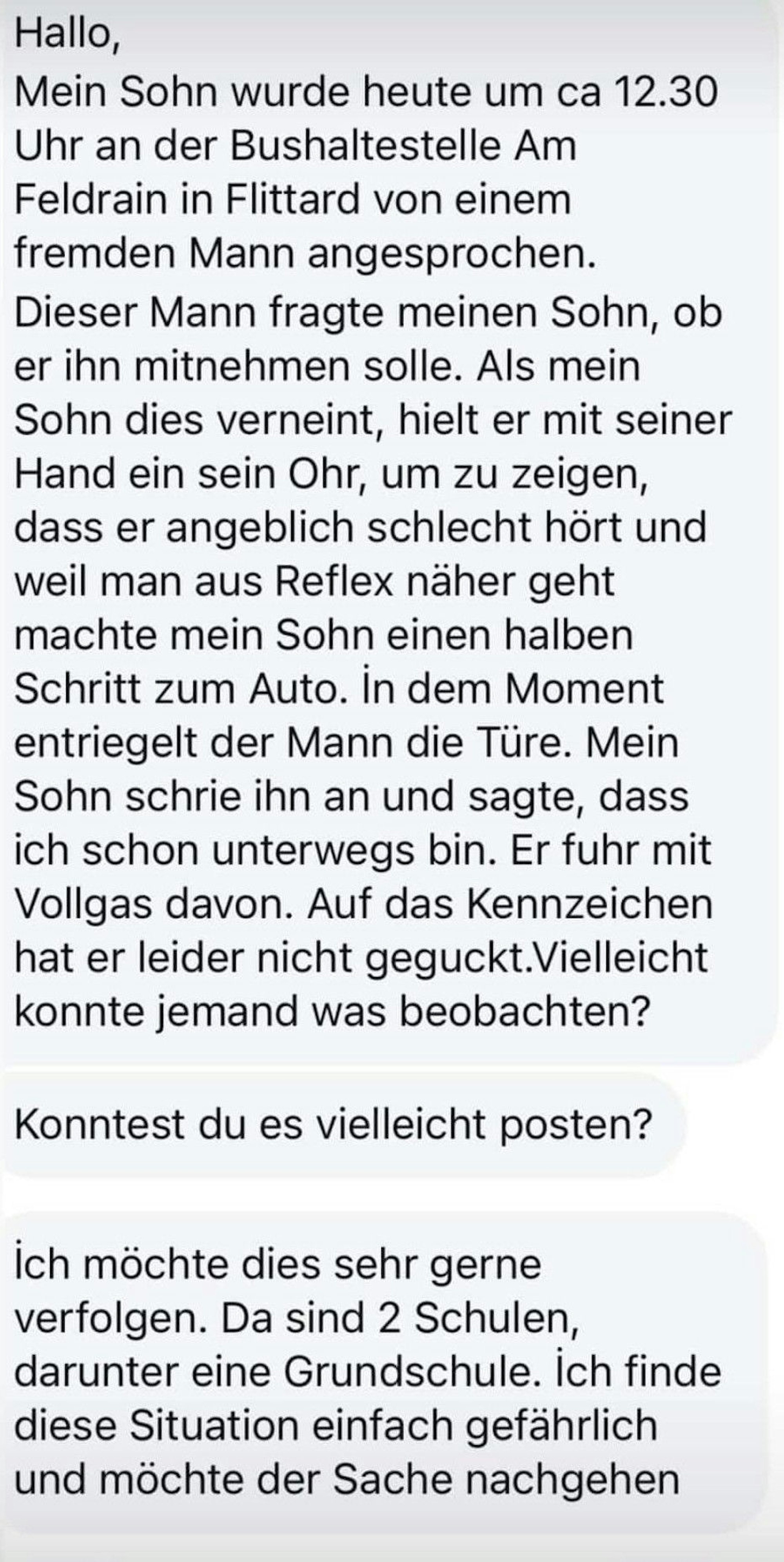 Diese Nachricht machte bei Instagram die Runde.