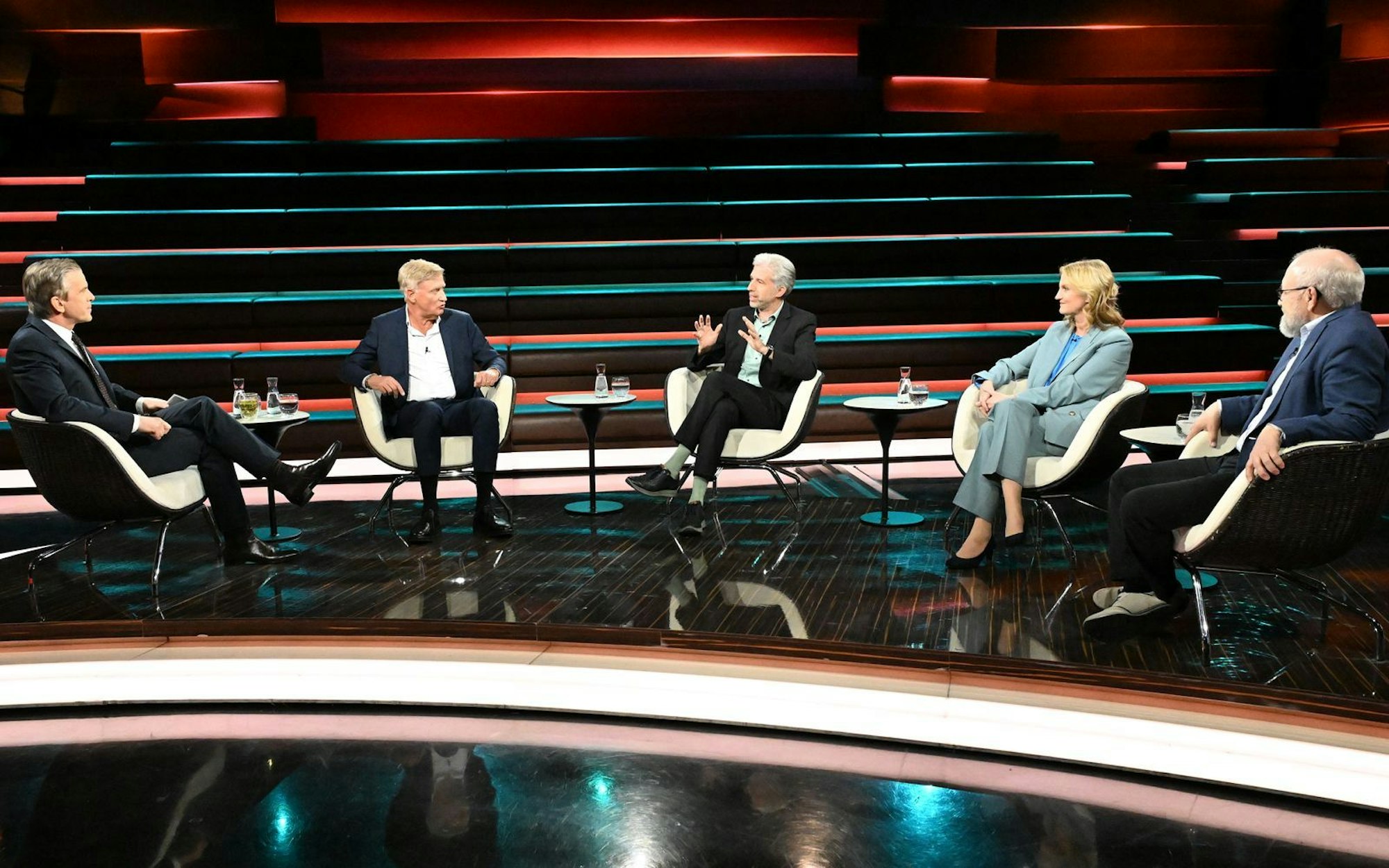 Am Donnerstagabend beschäftigten die Runde bei „Markus Lanz“ unter anderem die anstehenden Landtagswahlen in Sachsen-Anhalt. (Bild: ZDF/Cornelia Lehmann)