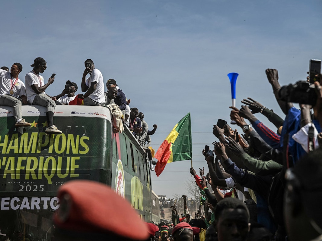 Der Senegal feierte den Sieg beim Afrika-Cup mit einer riesigen Parade.