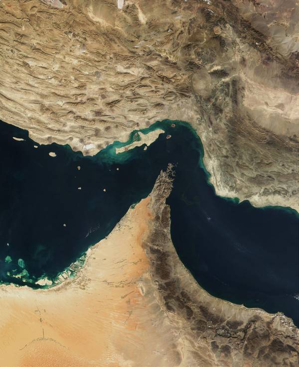 Satellitenaufnahme des Persischen Golfs