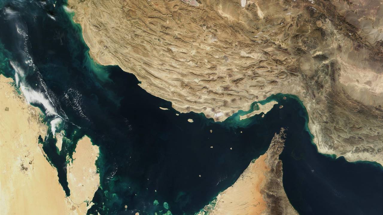 Satellitenaufnahme des Persischen Golfs