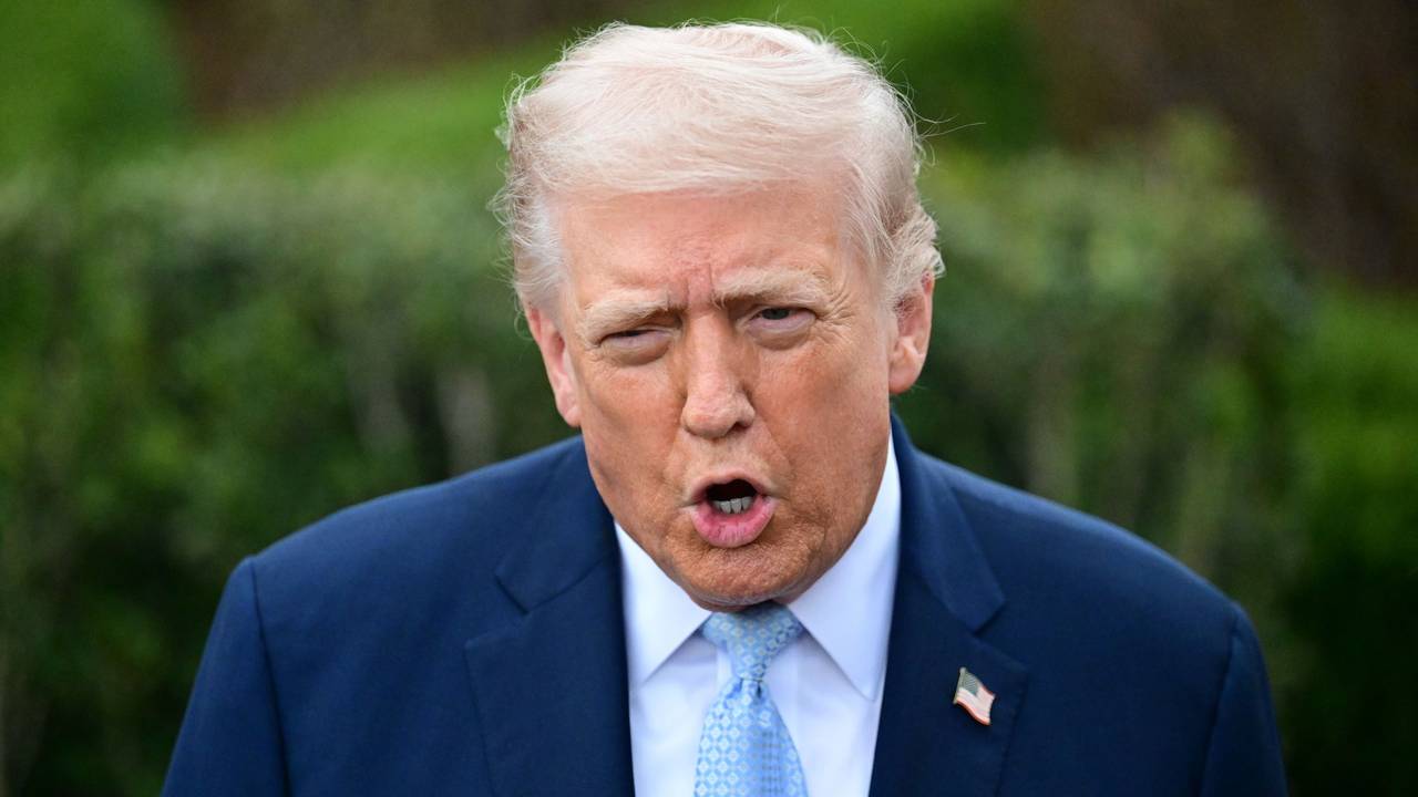 US-Präsident Donald Trump spricht am 20. März mit Reportern.