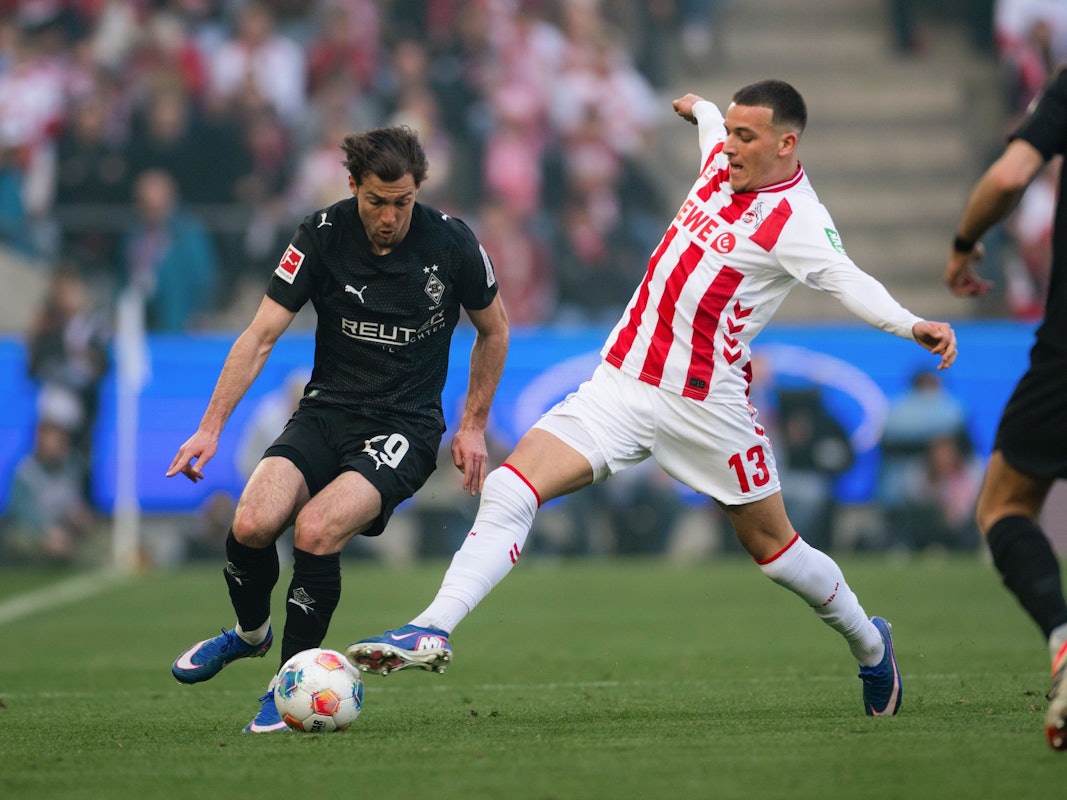 Zweikampf zwischen Said El Mala und Joe Scally.