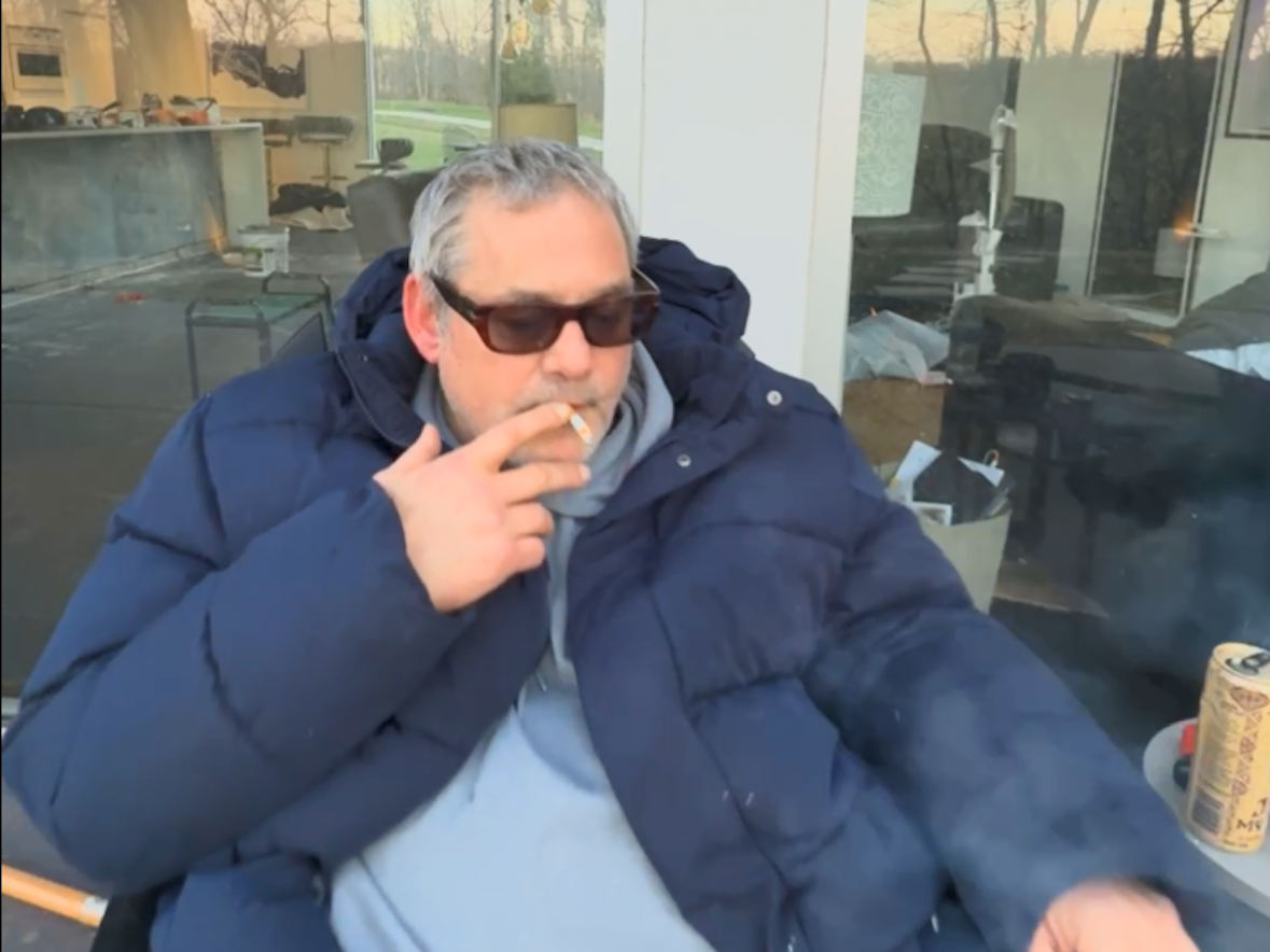 Nicholas Brendon in seinem letzten Live-Videos auf Facebook.