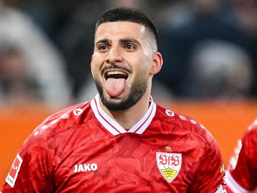 Ätsch: Deniz Undav jubelt nach seinem zweiten Tor zum 4:1.