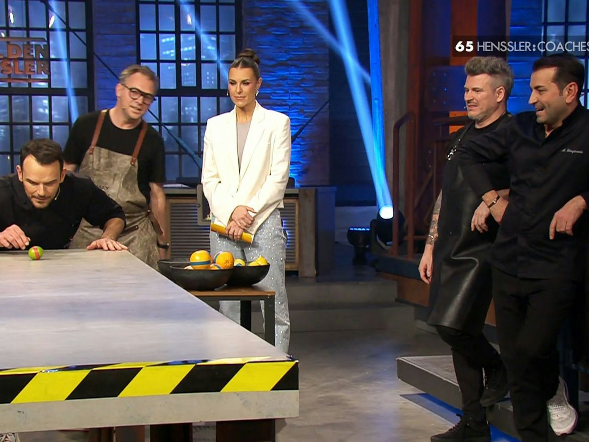 Henssler holte sich bei allen drei Küchen-Competitions den Sieg. Machte insgesamt neun Extrapunkte. (Bild: RTL)