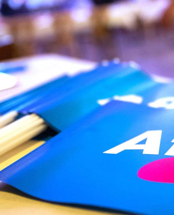 Fahne mit AfD-Logo