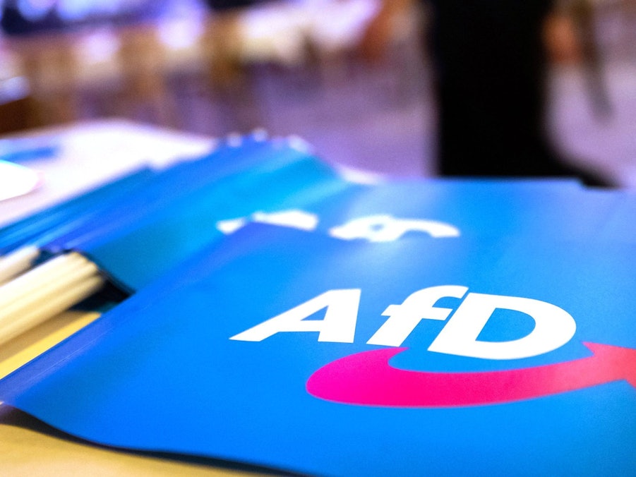 Fahne mit AfD-Logo