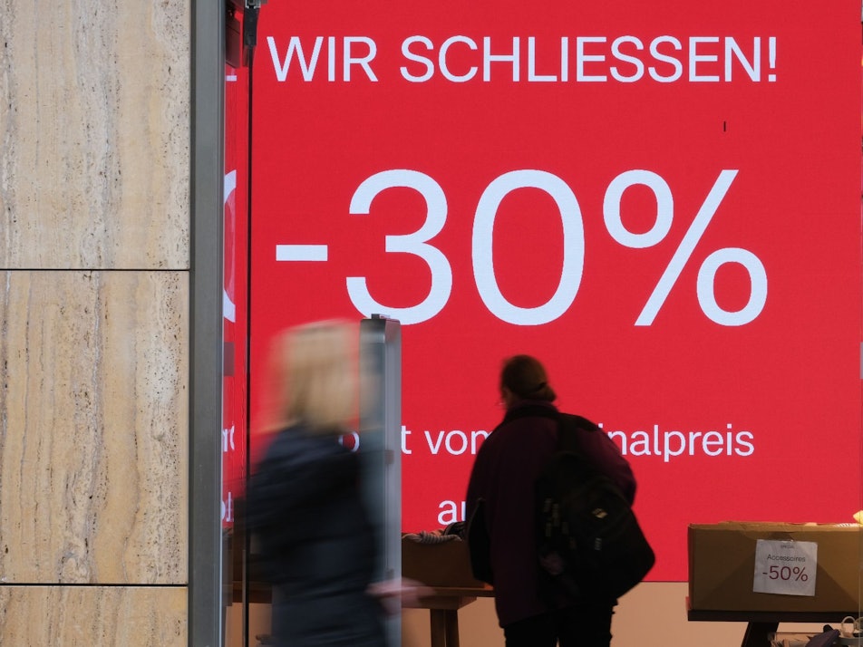 Geschäftsschließung im Einzelhandel