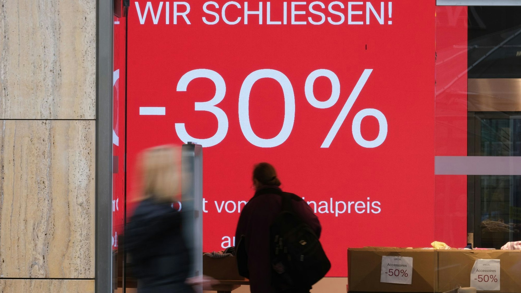 Geschäftsschließung im Einzelhandel