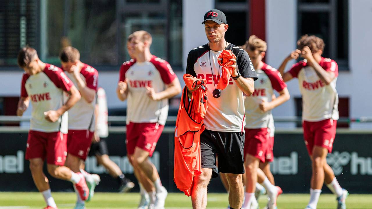 René Wagner beim Training des 1. FC Köln