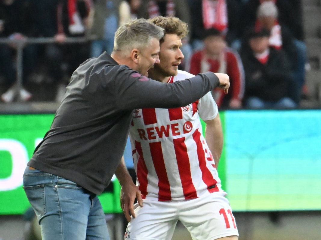 Lukas Kwasniok mit Florian Kainz.