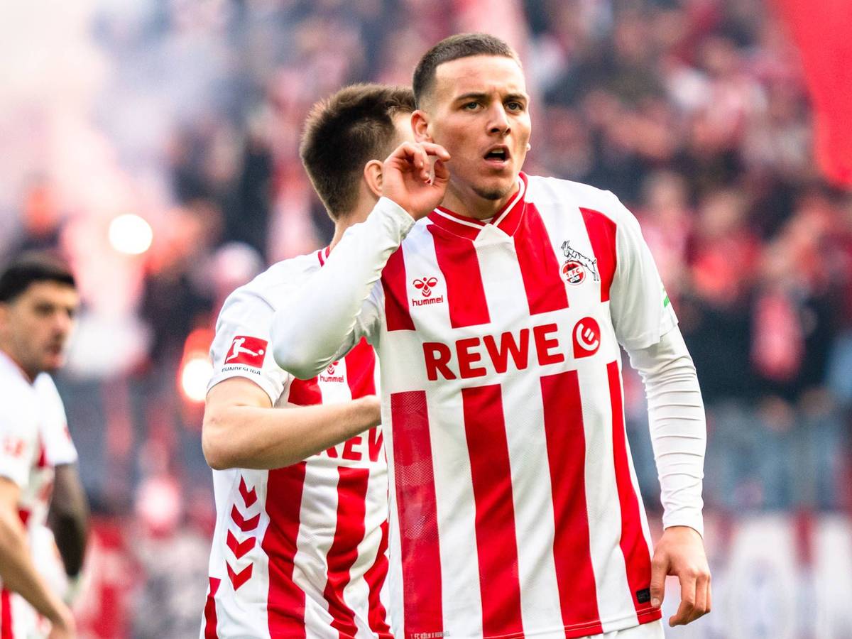 Said El Mala jubelt über ein Tor für den 1. FC Köln.