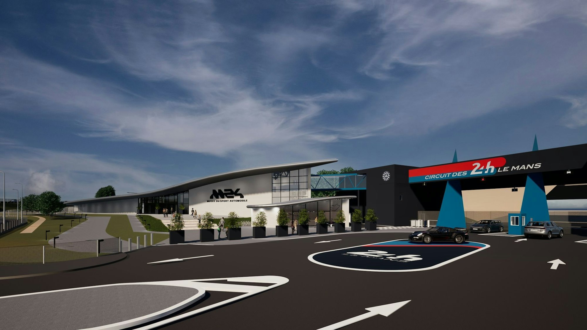 Rendering vom Motorsport-Museum M24 in Le Mans