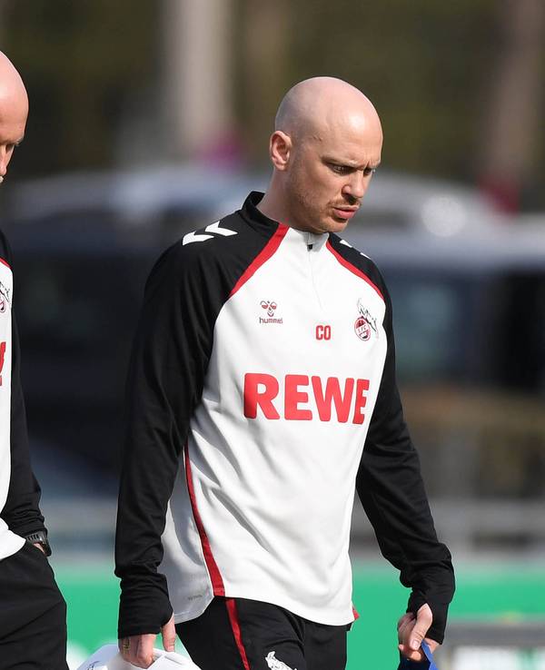René Wagner (l.) und Christian Osebold beim Training des 1. FC Köln.