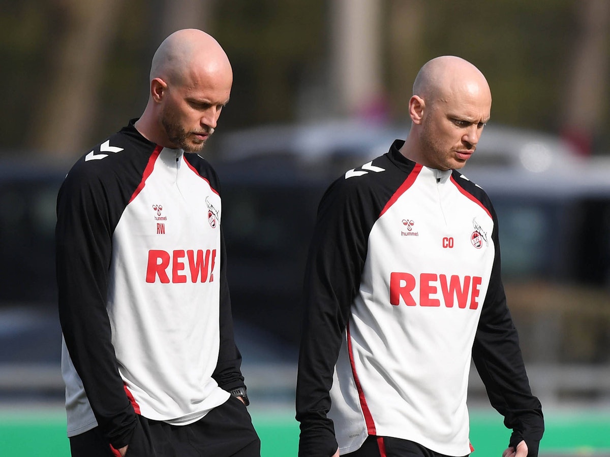 René Wagner (l.) und Christian Osebold beim Training des 1. FC Köln.
