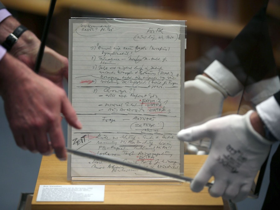 Schabowski-Zettel im Haus der Geschichte