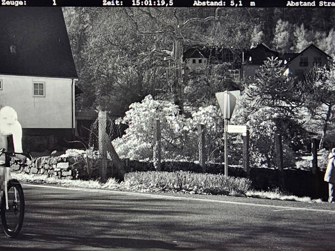 Radfahrer schneller als die Polizei erlaubt