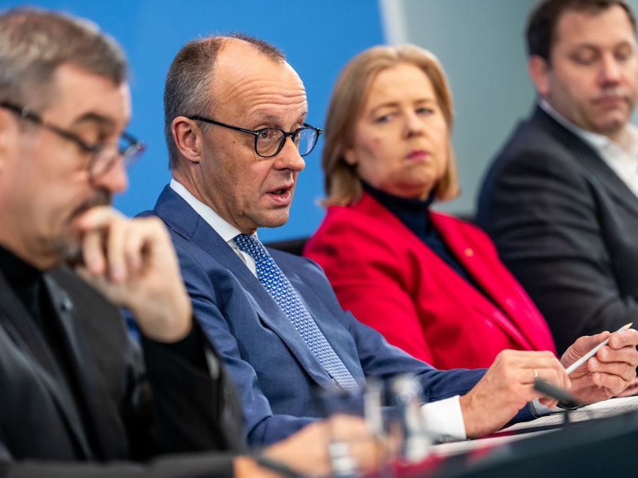 Spitzen der Koalition aus CSU, CDU und SPD