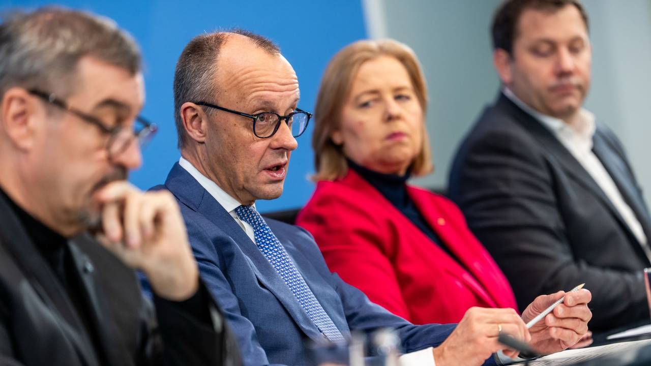 Spitzen der Koalition aus CSU, CDU und SPD