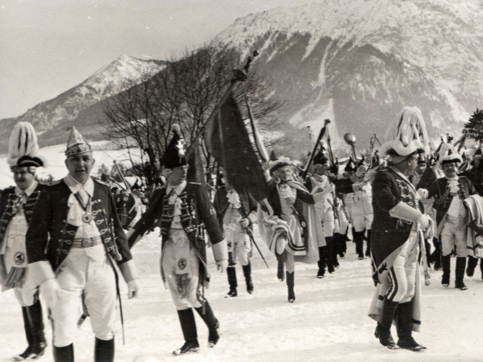 Die Roten Funken auf der Zugspitze.
