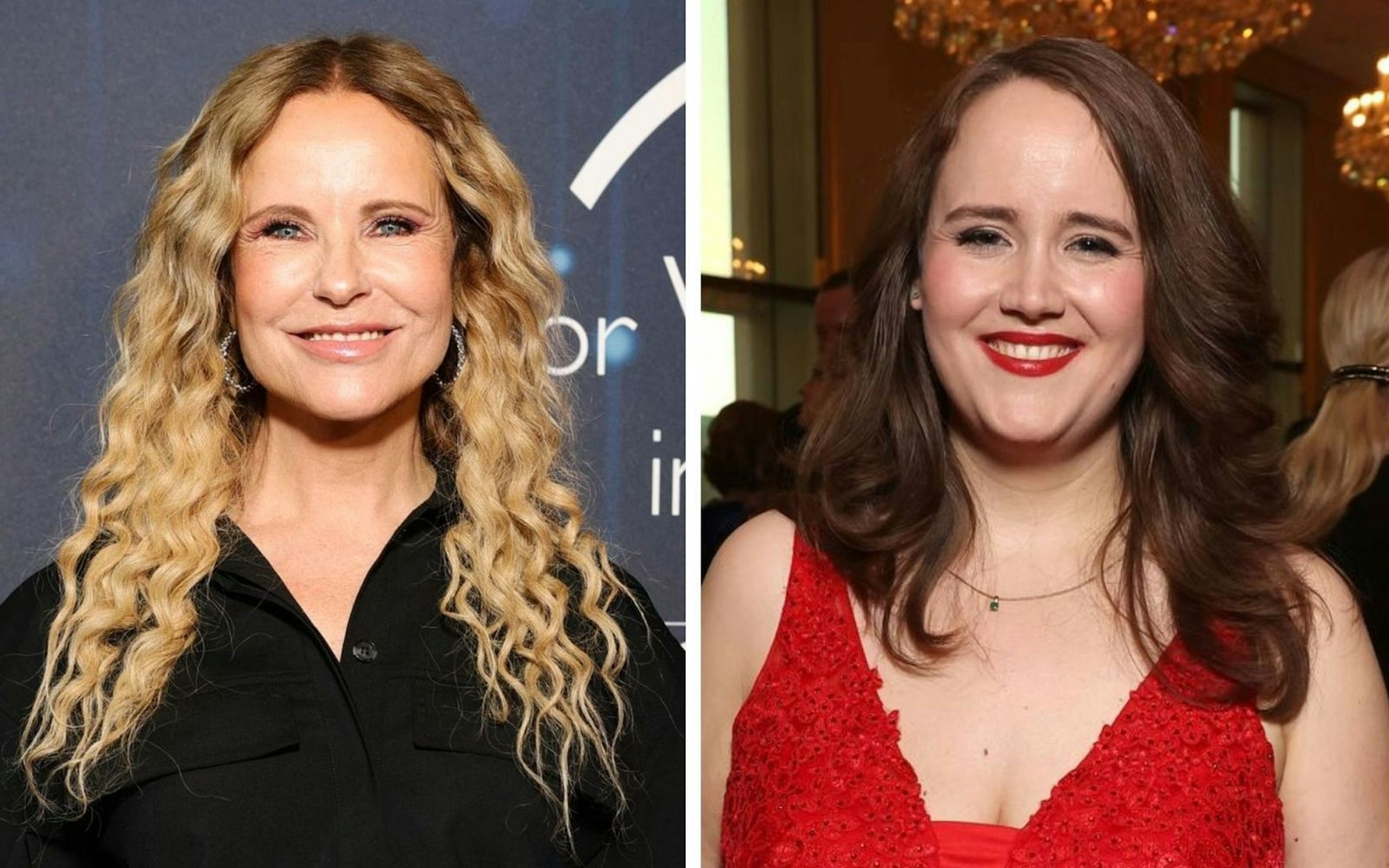 Katja Burkard (links) hat im Podcast „Talk-O-Mat“ verraten, wie sehr sie Grünen-Politikerin Ricarda Lang bewundert. (Bild: 2025 Getty Images/Andreas Rentz / 2025 Getty Images/Gerald Matzka (Fotomontage))