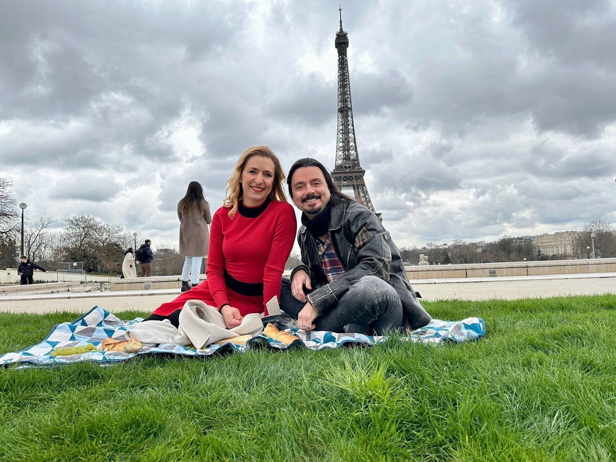 Stefanie Hertel und Lanny Lanner zelebrierten ihren Hochzeitstag in Paris.