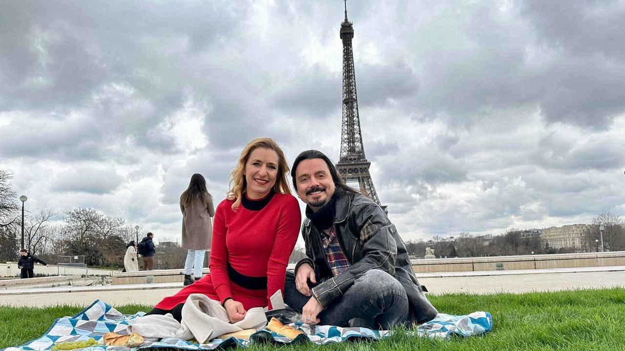 Stefanie Hertel und Lanny Lanner zelebrierten ihren Hochzeitstag in Paris.