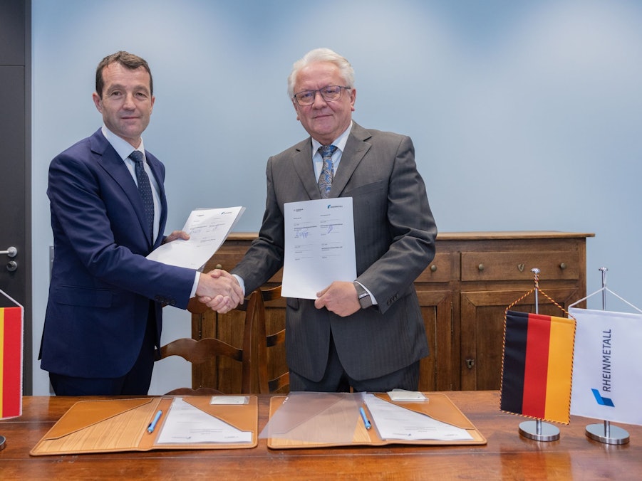 Die Chefs von Indra und Rheinmetall