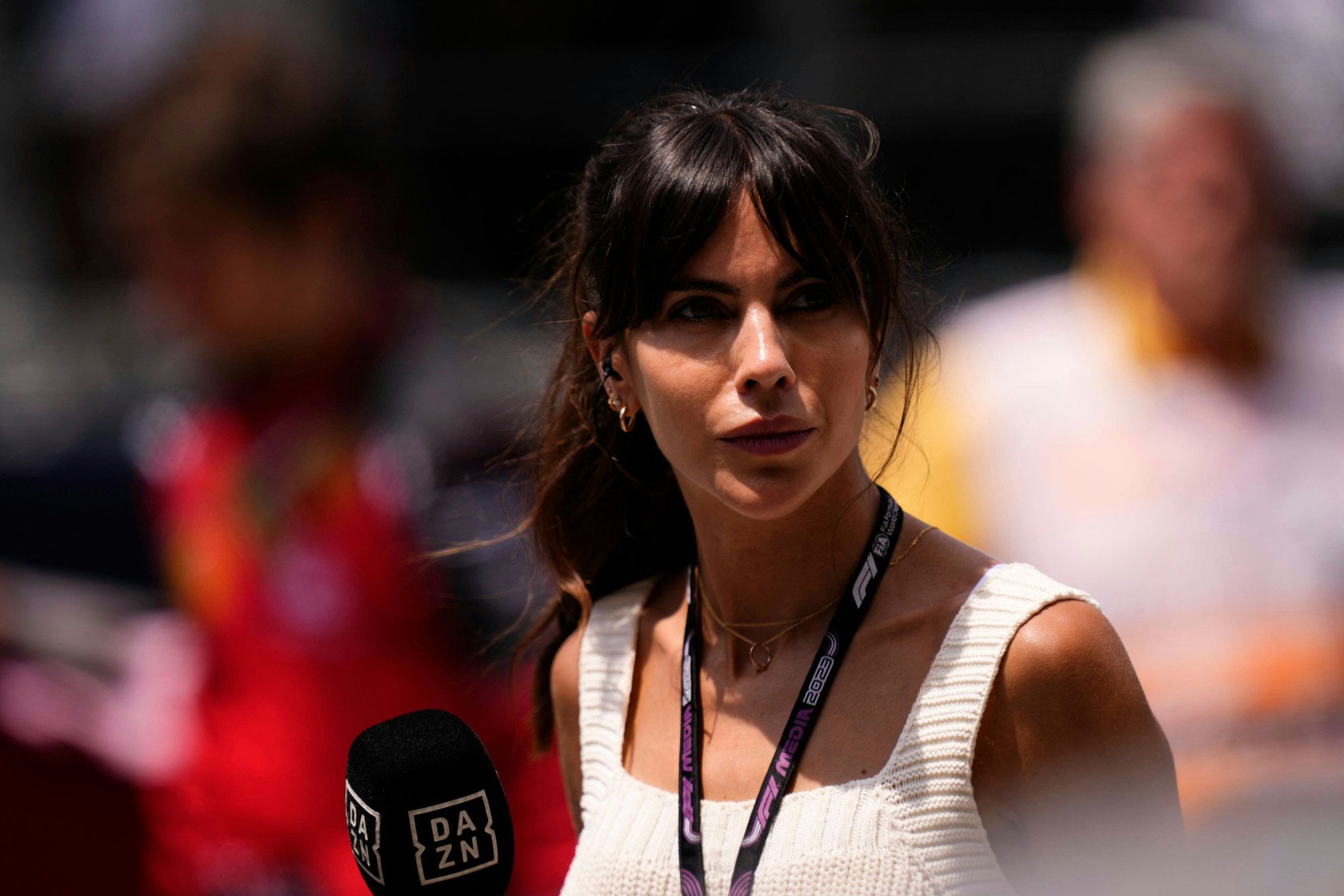 Melissa Jimenez mit DAZN-Mikro.