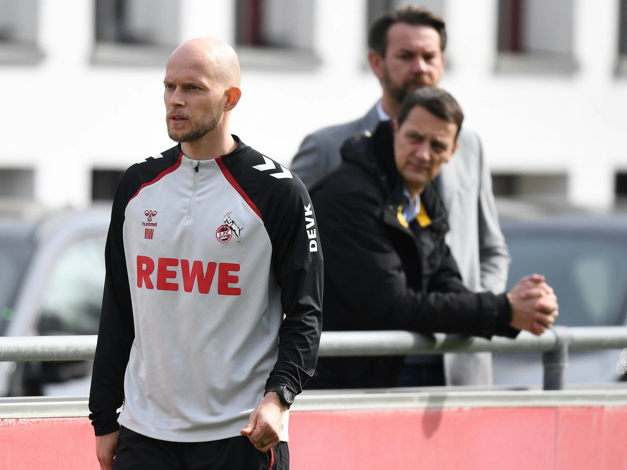 René Wagner, Ulf Sobek und Thomas Kessler beim Training am Geißbockheim.