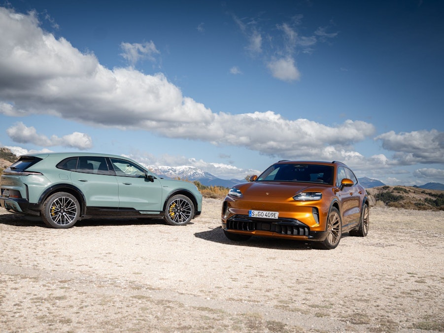 Elektrische Porsche Cayenne in zwei Modellvarianten