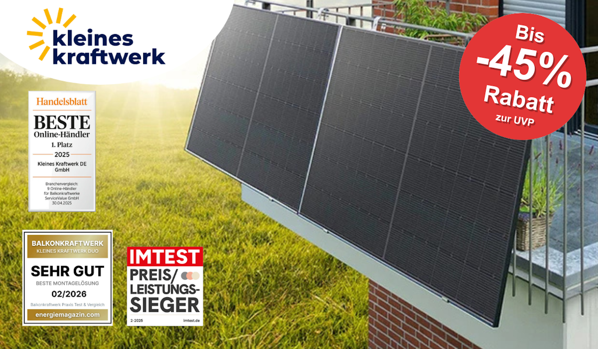 Ein Balkonkraftwerk von Kleines Kraftwerk.