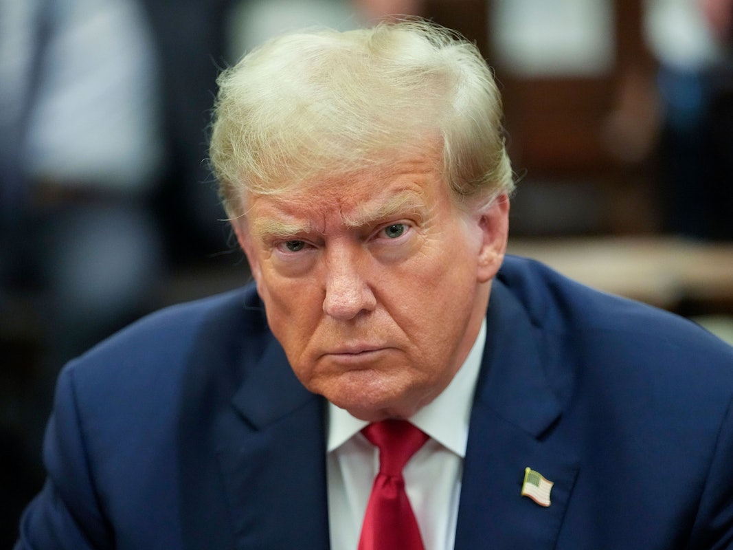 US-Präsident Donald Trump guckt böse.