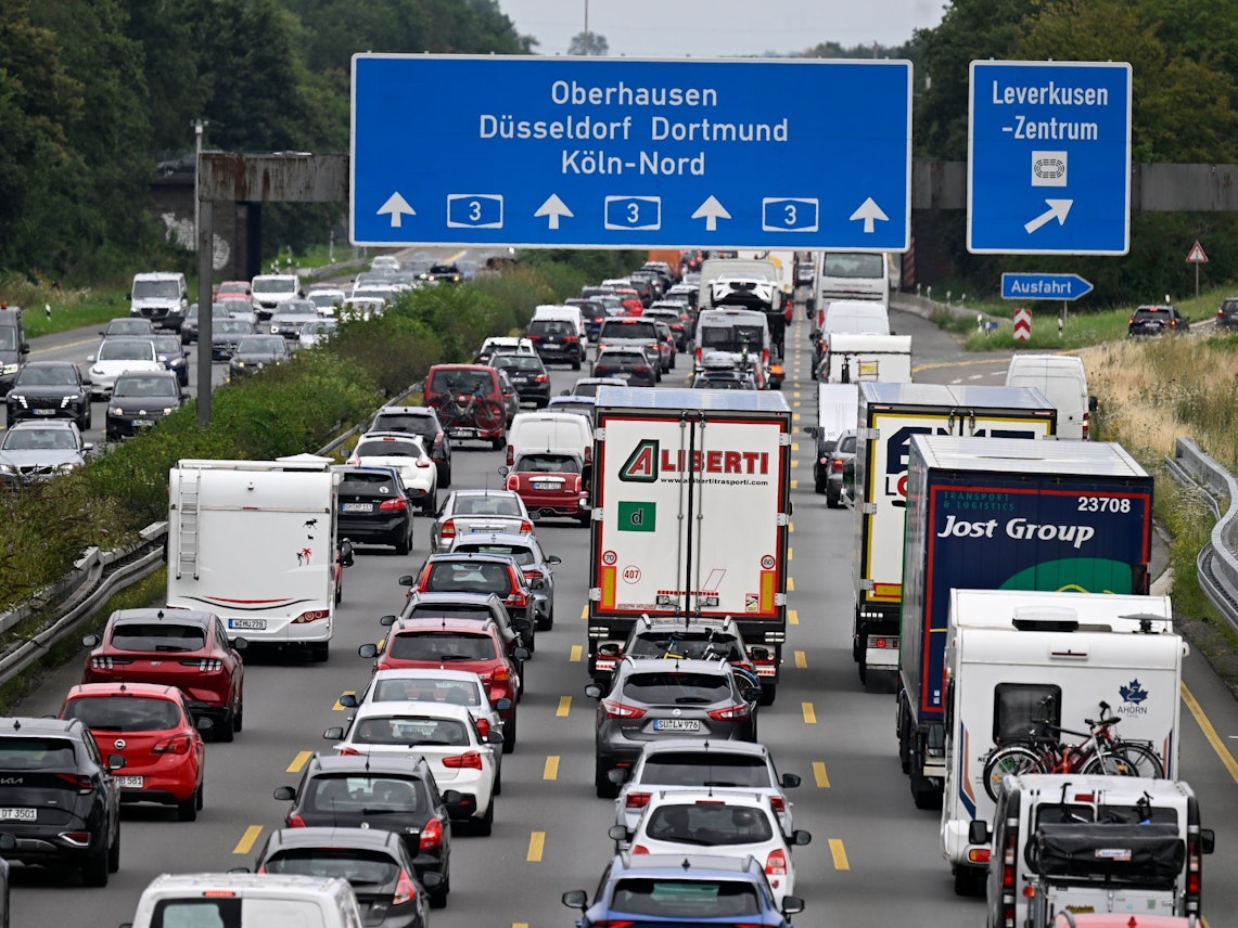 Stau auf der Autobahn