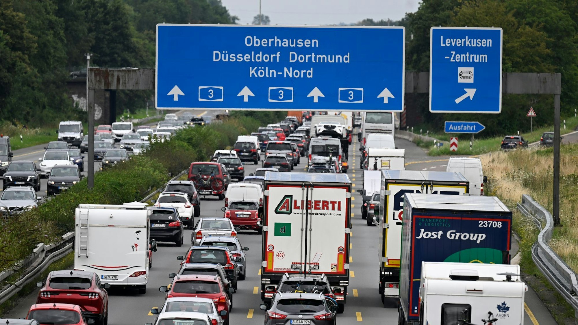 Stau auf der Autobahn